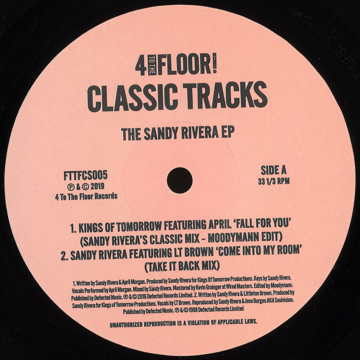 Various Classic Tracks — The Sandy Rivera EP