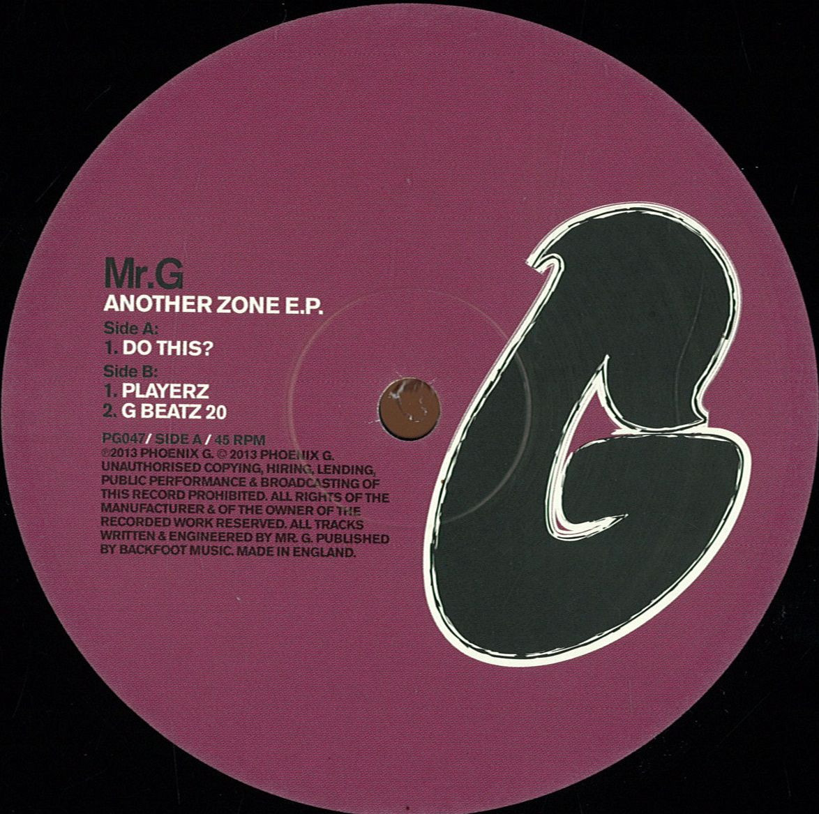 Mr. G — Another Zone EP