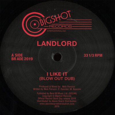Landlord — I Like It (Blow Out Dub) - The Maghreban Remix (Record Store Day 2019), обложка
