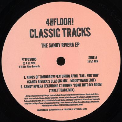 Various Classic Tracks — The Sandy Rivera EP, обложка